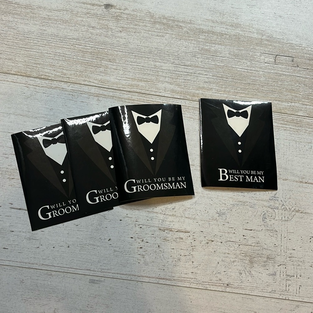 Best Man / Groomsmen Stickers Set of 4